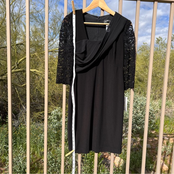 Alex Evenings NWT Women’s Petite Dress Size 4P Color Black Zipper Back - Picture 10 of 11
